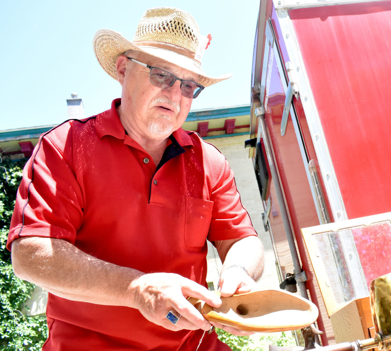 Jerry Rosenau at his own garage sale